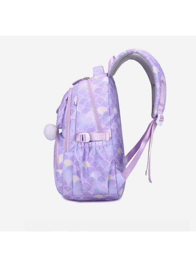 3PCS Girls School Backpack Mermaid 8-12 Years Waterproof Lightweight Spine-Protective Wear-Resistant Breathable Large Capacity School Supplies - Image 4