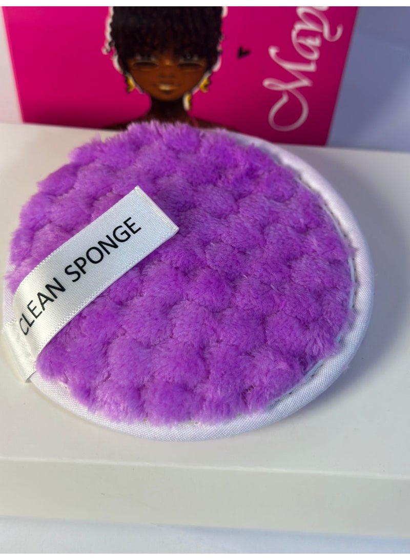 Makeup Remover Sponge Smooth Soothing Rounds for Nail Polish and Facial Cleansing, Hypoallergenic 1PC may vary color - Image 1