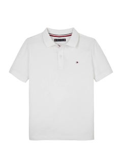 TOMMY HILFIGER Boys' Contrast Trim Polo Shirt - Cotton, White  - Image 1