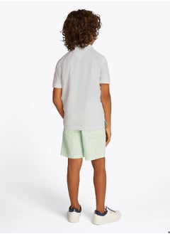 TOMMY HILFIGER Boys' Contrast Trim Polo Shirt - Cotton, White  - Image 2