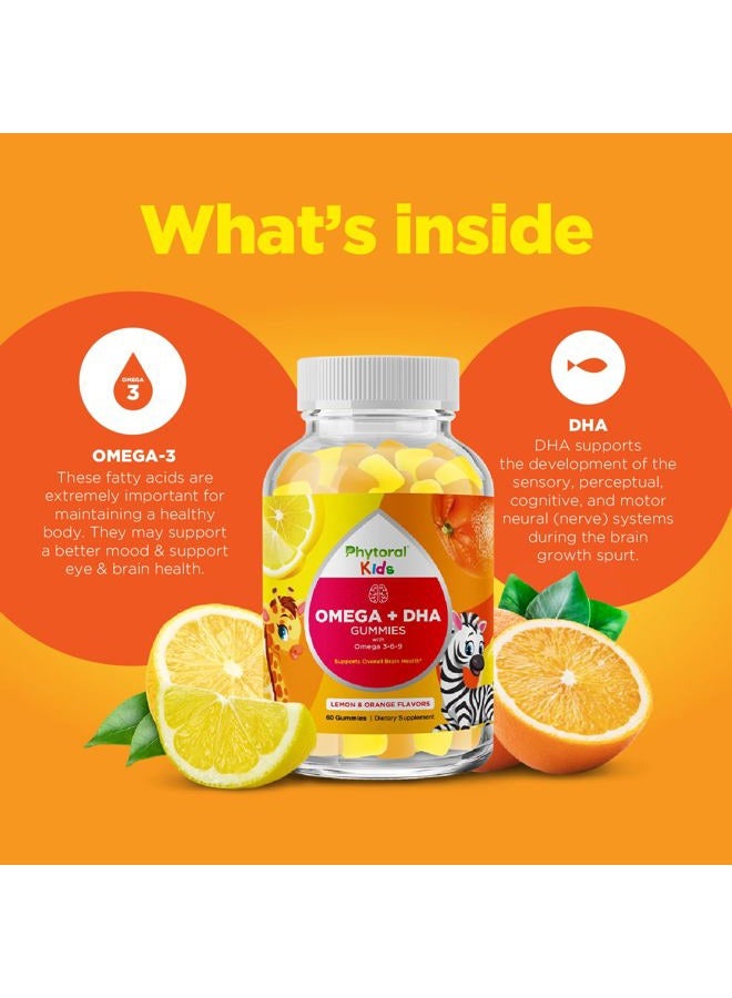 Phytoral Vegetarian Omega 3 Gummies for Kids - Delicious Kids DHA Omega 3 6 9 Gummy Vitamin Gelatin Fish and Gluten Free Non-GMO - Plant Based Omega 3 DHA Gummies for Vision Immunity Heart and Brain Support - Image 5