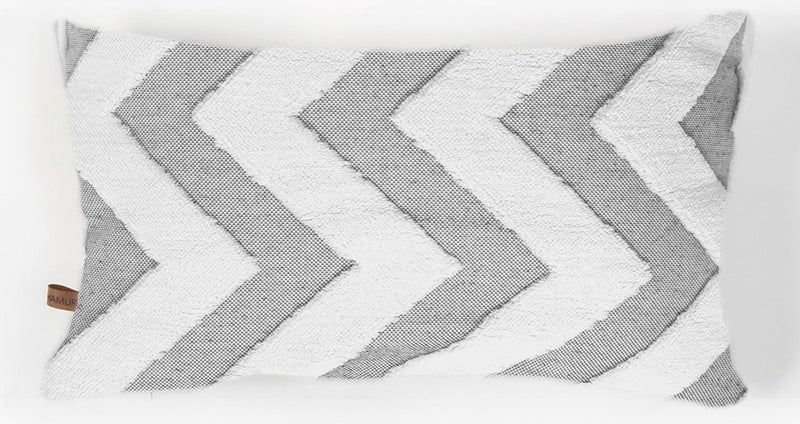 Dough Bohemian Special Design Punch Punch Pattern Rectangular Throw Pillow Cover Line Gray