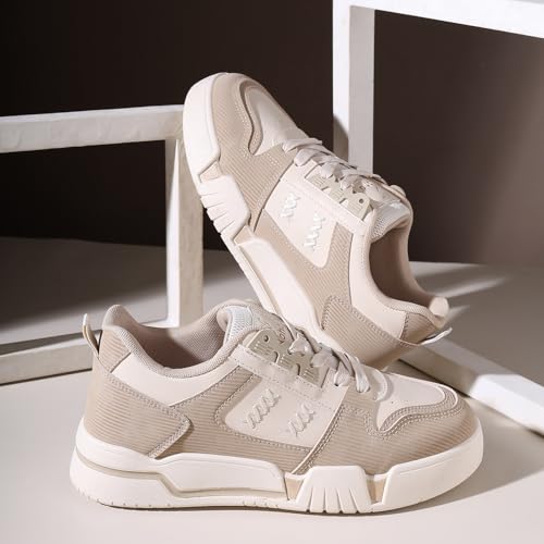 YOHO Lane Women’s Elegant Dual-Tone Premium Casual Sneakers | Beige - UK 8 - Image 3
