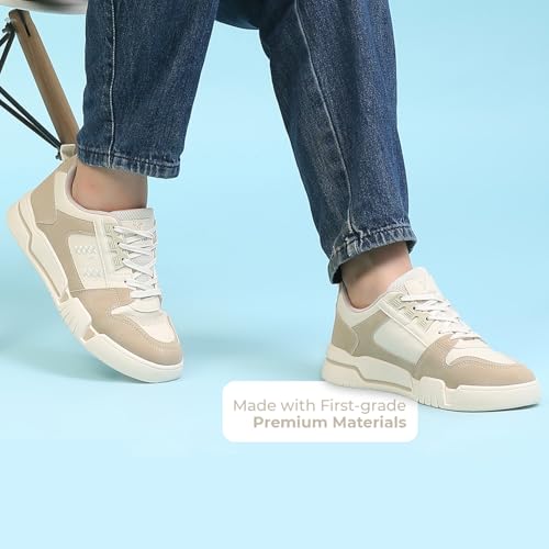 YOHO Lane Women’s Elegant Dual-Tone Premium Casual Sneakers | Beige - UK 8 - Image 2