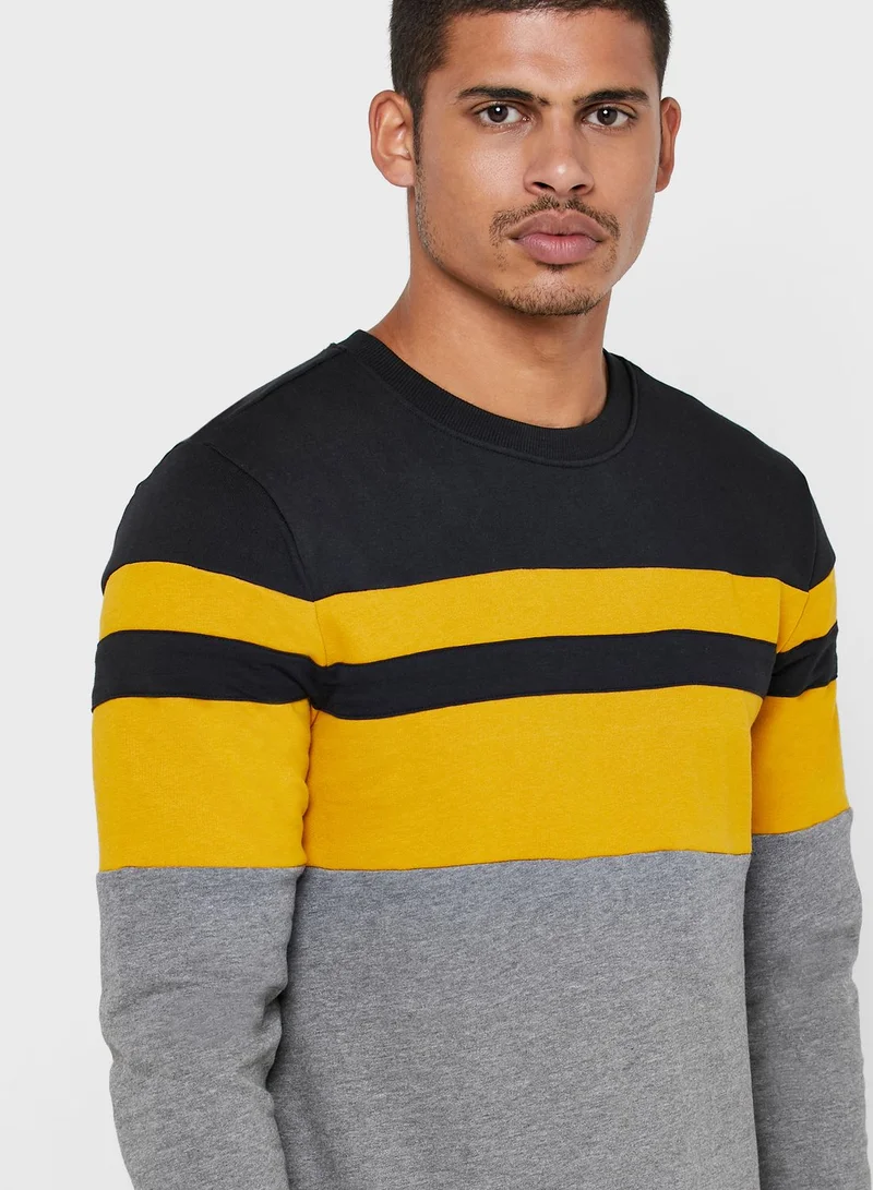 Only & Sons Mdamie Color Block Sweatshirt