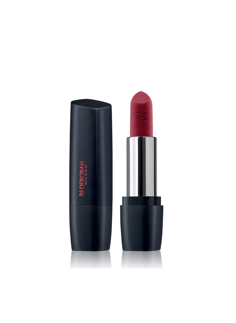 DEBORAH DEBORAH Milano - Red Mat, Matte Effect Lipstick with Collagen and Hyaluronic Acid, 7 Pink Brick, Nourishing and Emollient Action, Gives Intense and Volumized Long Lasting Lips, 4.5 g 