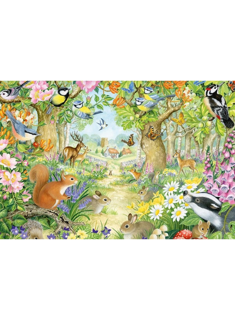 1000 قطعة من الأحاجي | لعبة أحاجي عالية الجودة بموضوع حيوانات الغابة الخيالية، موضوع عطلة - مناسبة للترفيه العائلي / هدية تذكارية للصداقة - Image 1