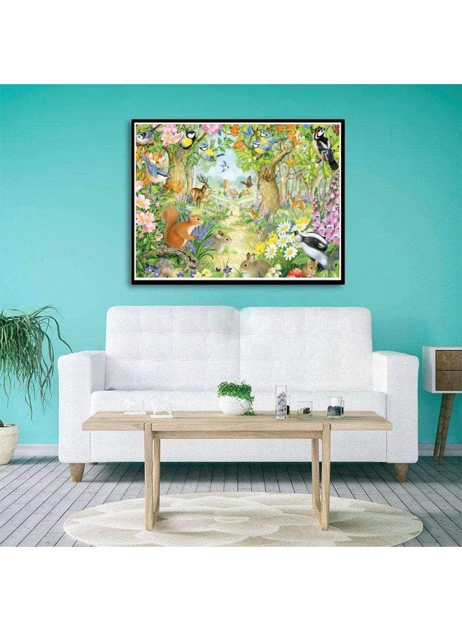 1000 قطعة من الأحاجي | لعبة أحاجي عالية الجودة بموضوع حيوانات الغابة الخيالية، موضوع عطلة - مناسبة للترفيه العائلي / هدية تذكارية للصداقة - Image 3