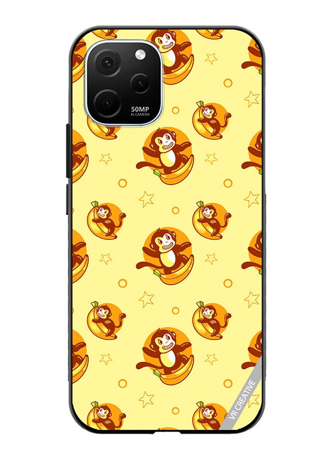 VR CREATIVE Protective Case Cover For Huawei Enjoy 50z Banana Monkey Design Multicolour - Image 1