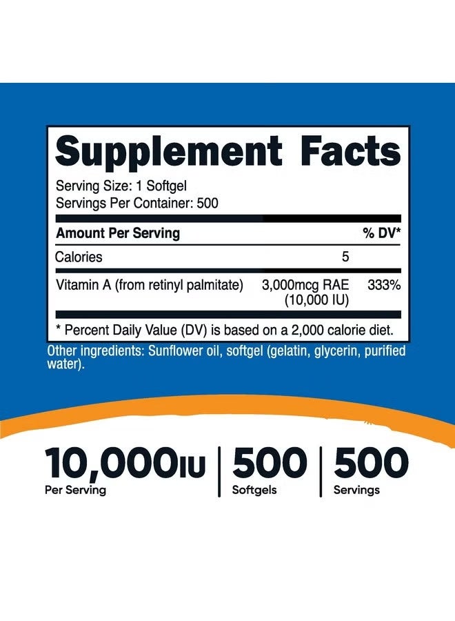 نوتريكوست، فيتامين أ، 10000 وحدة دولية، 500 كبسولة هلامية - Image 5