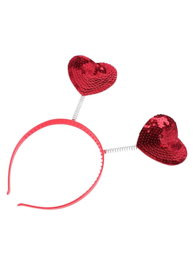 Uonlytech Hair Styling Accessories Sequins Heart Headbands For Girls Sequins Hair Hoop Headdress Hair Accessories For Party Birthday Valentines Day Gifts Womens Headbands - Image 1