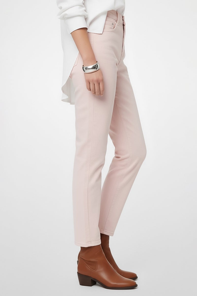 STELLA MCCARTNEY Women Regular Fit Washed Stretchable Denim Jeans, Light Pink - Image 3