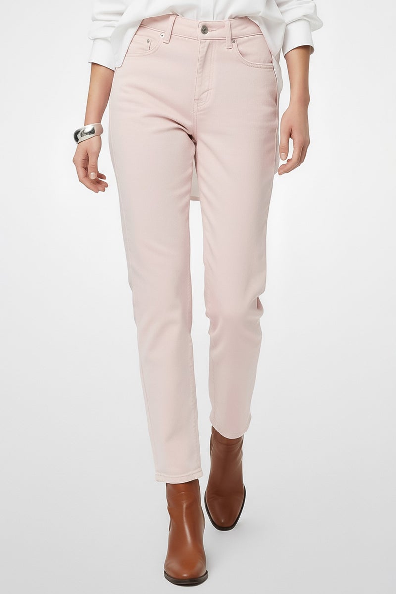 STELLA MCCARTNEY Women Regular Fit Washed Stretchable Denim Jeans, Light Pink - Image 1