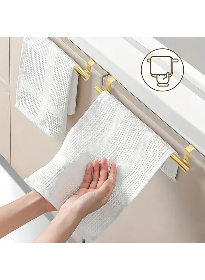 Modern Stainless Steel Towel Rack Golden No Drill Easy Install Rust Proof Single Pole Wall Mounted Space Saving Bathroom Towel Holder Accessory - Image 2
