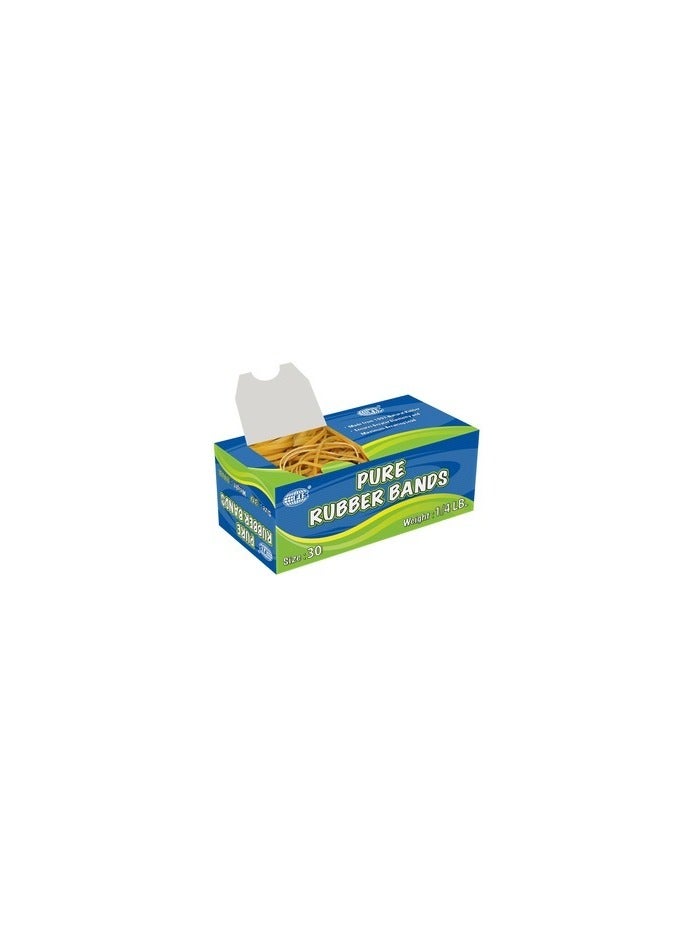 FIS 10 Boxes FIS Pure Rubber Bands, Size 30 Yellow - FSRB30 - Image 2