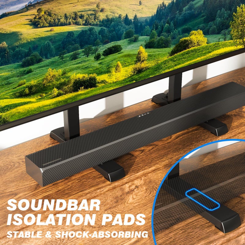 Rfiver Table Top TV Stand with Height Adjustable TV Legs, TV Stands Base with Cable Management for Most 37 to 86 Inch Flat or Curved TVs, Steel TV Feet Holds up to 150 lbs, Max VESA 800x600mm, Black - Image 5