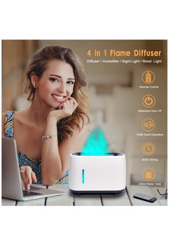 Mi VAZA Flame Air Humidifier - 200ml Essential Oil Diffuser - Moisturizing Machine - Fragrance Diffuser - Ambient Light - Auto Shut-Off  - Image 1