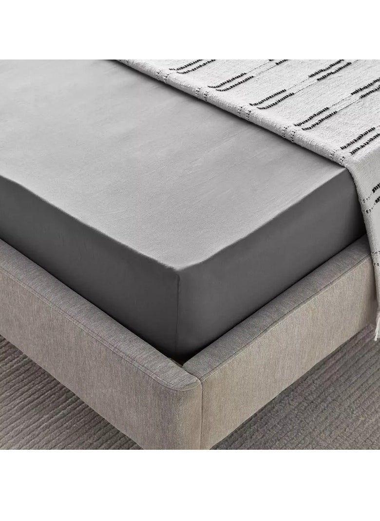Home Box Essential Cotton Twin Fitted Sheet - 120x200+36 cm  - Image 1