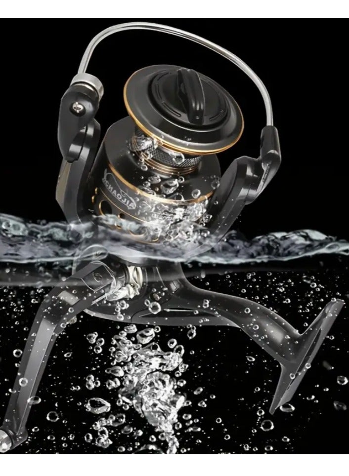 Smooth Spinning Fishing Reel with Wooden Grip,  5.2:1 High-Density Metal Wire Cup, and Stainless Steel Rack and Brass Spindle Suitable for Saltwater and Freshwater - Image 5