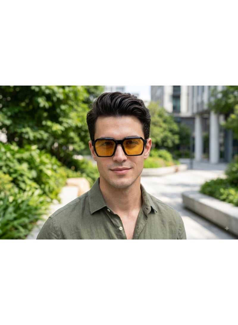Geometric Frame Sunglasses - Bold Design Meets Modern Elegance - Image 3