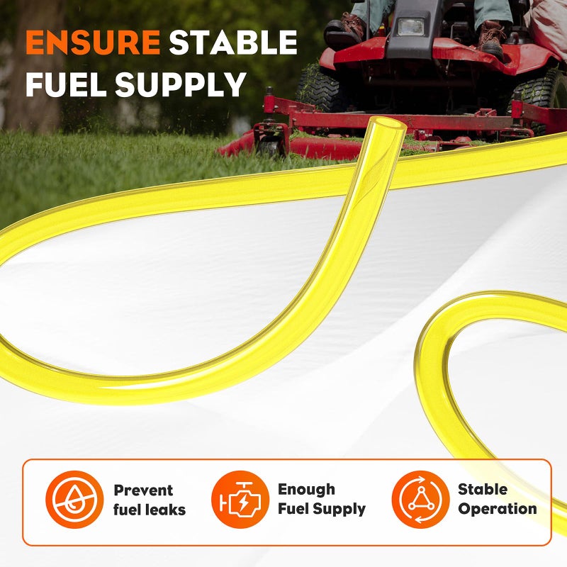 HIPA 10-Feet (3-Meter) Petrol Fuel Line Hose I.D 1/8" x O.D 3/16" Tubing for Small Engines Weedeater Chainsaw Leaf Blower - Image 3