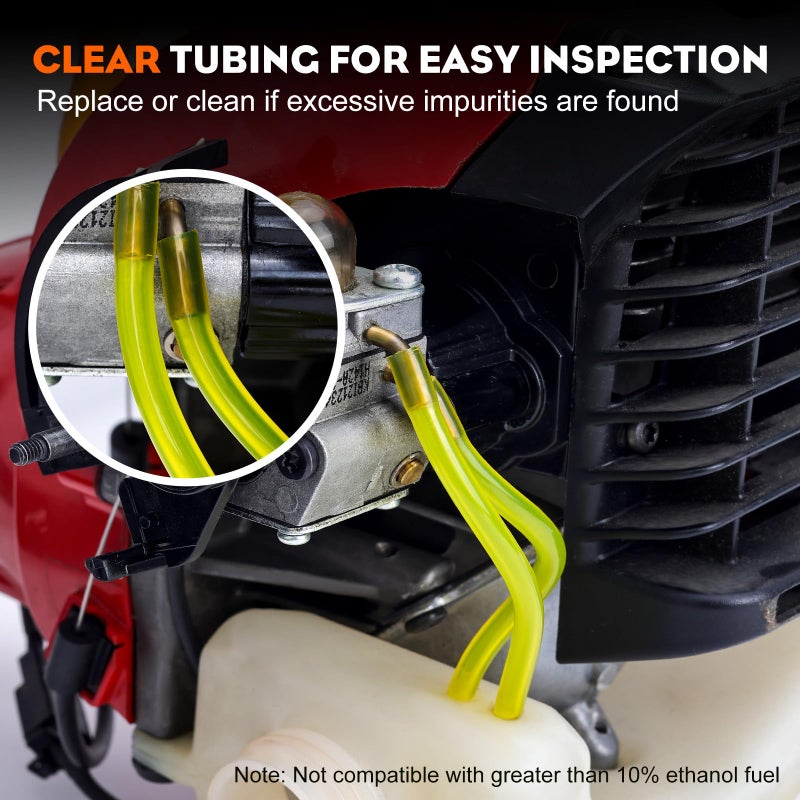 HIPA 10-Feet (3-Meter) Petrol Fuel Line Hose I.D 1/8" x O.D 3/16" Tubing for Small Engines Weedeater Chainsaw Leaf Blower - Image 5