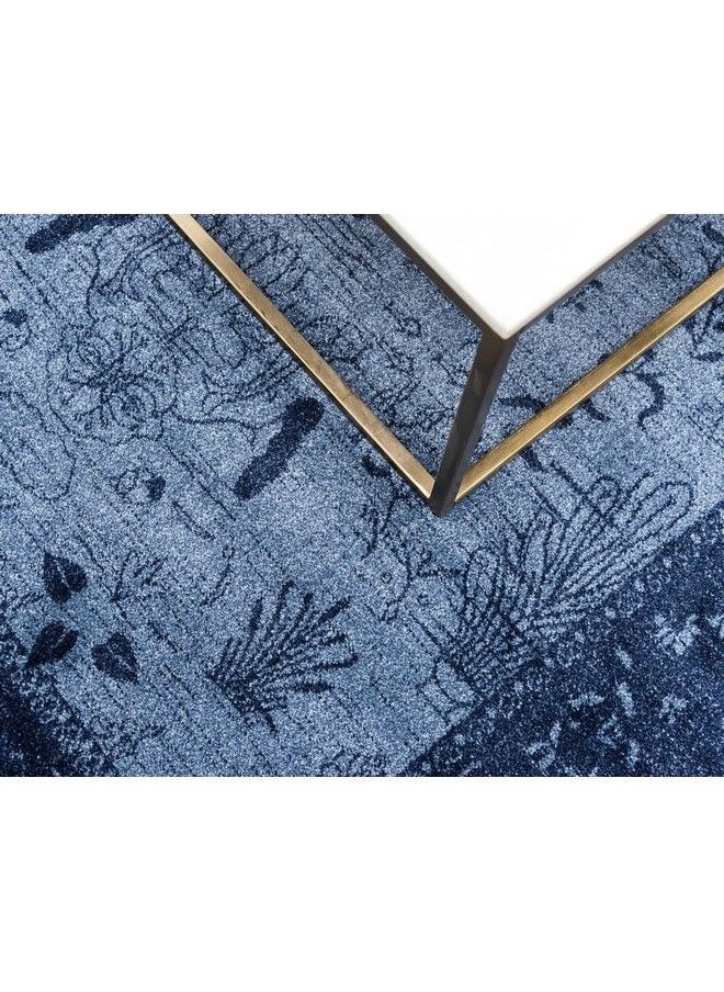 سجادة La Jolla Collection Farmhouse Contemporary Botanical Traditional Vintage Area Rug مقاس 3 أقدام و3 بوصات × 5 أقدام و3 بوصات باللون الأزرق الداكن - pzsku/ZACA4B950F659866896A5Z/45/_/1693486323/3f90b141-d149-4f36-9b08-7f9c0d817f4f