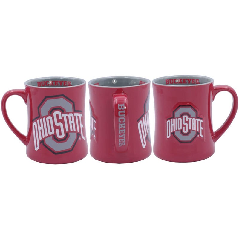 RFSJ Ohio State Buckeyes Ceramic 16oz Relief 3D Mug Red