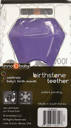 INNOBABY TEETHIN' Smart Birthstone Ring TEETHER - February (Amethyst) - Image 3