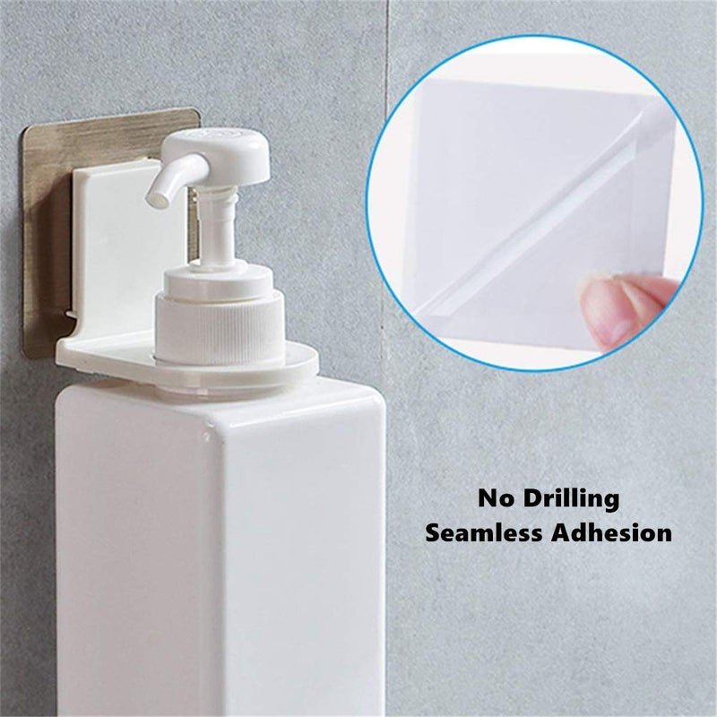 EXPORTTANZA Home Plastic Self-Adhesive Wall Mounted Bathroom Bottle Holder Shower Gel Shampoo Hook 2 Pcs - Image 5