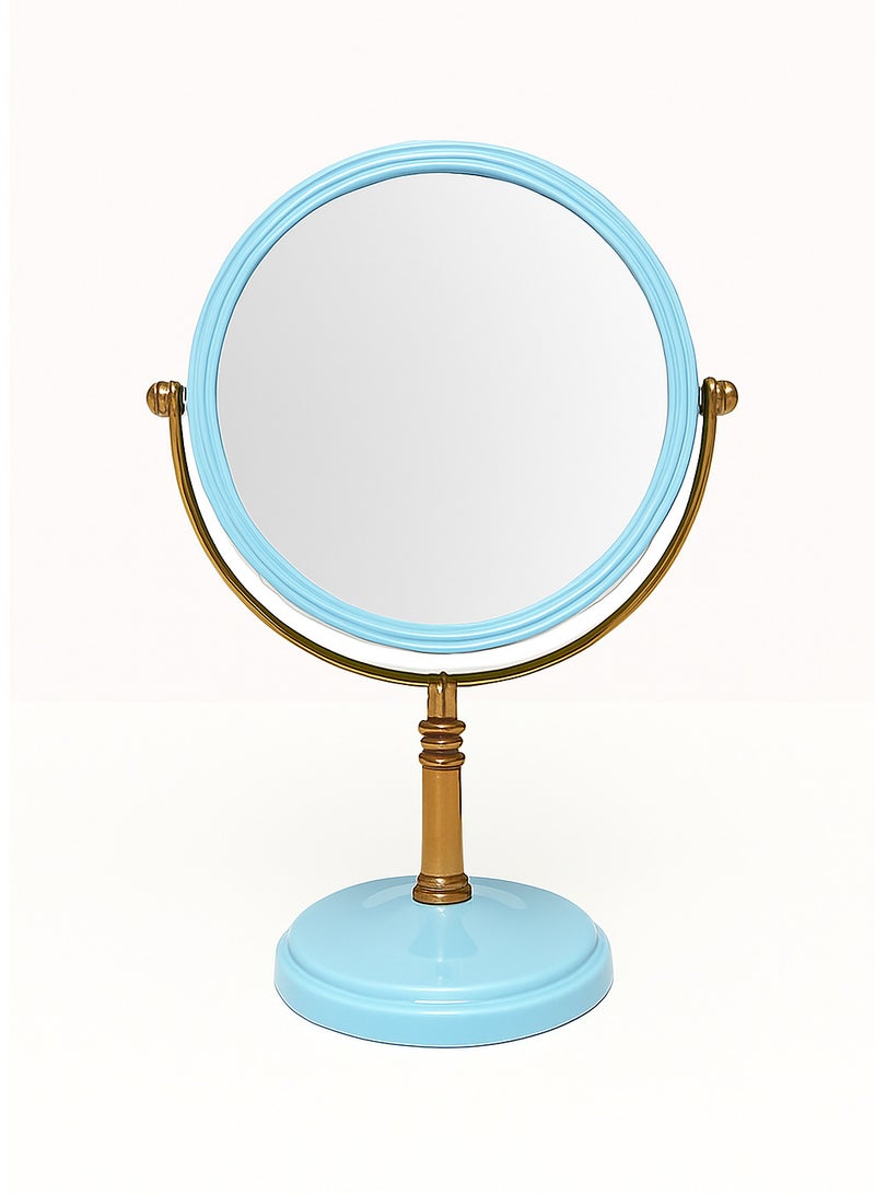Shaped Cosmetic Mirror – 360° Rotating Double-Sided Stand Mirror with Elegant Base – Ideal for Makeup Application, Skincare & Desktop Decoration 