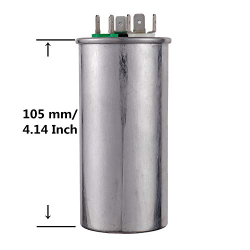 BOJACK 35+5uF 35 5 MFD ±6% 370V/440V CBB65 Dual Run Circular Start Capacitor for AC Motor Run or Fan Start or Condenser Straight - Image 2