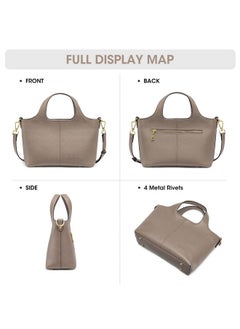 Kattee Genuine Leather Purses And Handbags For Women Crossbody Shoulder Tote Bag Soft Satchel Top Handle  - Image 4