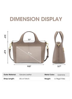 Kattee Genuine Leather Purses And Handbags For Women Crossbody Shoulder Tote Bag Soft Satchel Top Handle  - Image 3