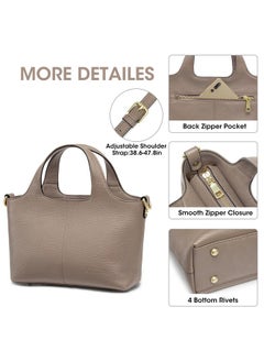 Kattee Genuine Leather Purses And Handbags For Women Crossbody Shoulder Tote Bag Soft Satchel Top Handle  - Image 5