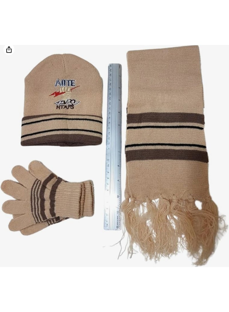 Winter set for children, 3 pieces: hat, scarf, and gloves - Image 2