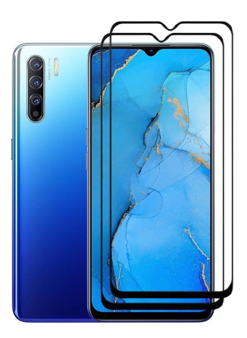 AINA 2 Pieces Tempered Glass Screen Protector 5D Designed For Oppo Reno3 Full Glue Edge to Edge Full Screen Coverage And Bubble Free - Image 1