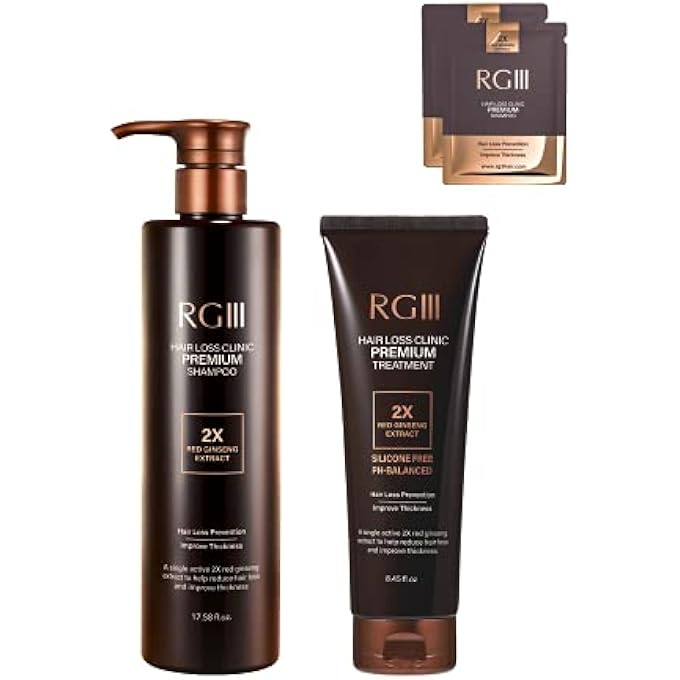 COSMOCOS RGIII RG3 PREMIUM SHAMPOO AND TREATMENT SET 2X RED GINSENG HAIR LOSS PREVENTION - Image 2