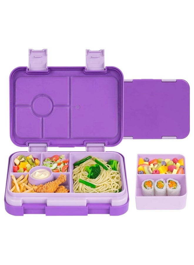 ShebSheb Bento Box with 5/6 Compartments,Leak-Proof Lunch Box for Kids & Toddlers,Removable Lunch Containers for School Sports Travel - Image 1