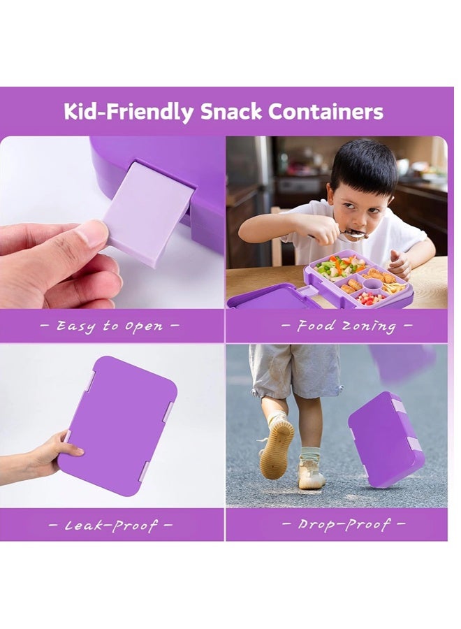 ShebSheb Bento Box with 5/6 Compartments,Leak-Proof Lunch Box for Kids & Toddlers,Removable Lunch Containers for School Sports Travel - Image 5