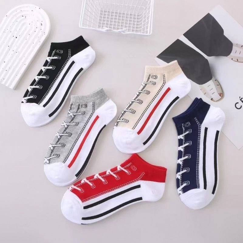 2025 Zhuji Couple Socks Short Cotton Socks Breathable Sweat-Absorbent Canvas Shoes For Men And Women Same Style Ins Trendy Boat - Image 3