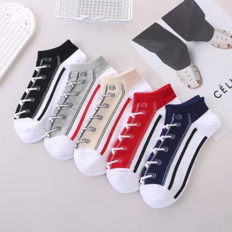 2025 Zhuji Couple Socks Short Cotton Socks Breathable Sweat-Absorbent Canvas Shoes For Men And Women Same Style Ins Trendy Boat - Image 2