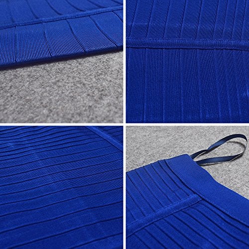 HLBandage Women's High Waist Elastic Rayon Bandage Pencil Skirt(S, Blue) - Image 5