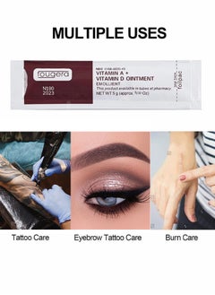 Fougera Tattoo Scar Repair Gel, 50Pcs Microblading Aftercare Ointment Vitamin A and D Anti-Inflammatory Anti Scar Tattoo Aftercare Cream for Makeup Microblading and Tattoo Healing Art Tattoo Supplies  - Image 3