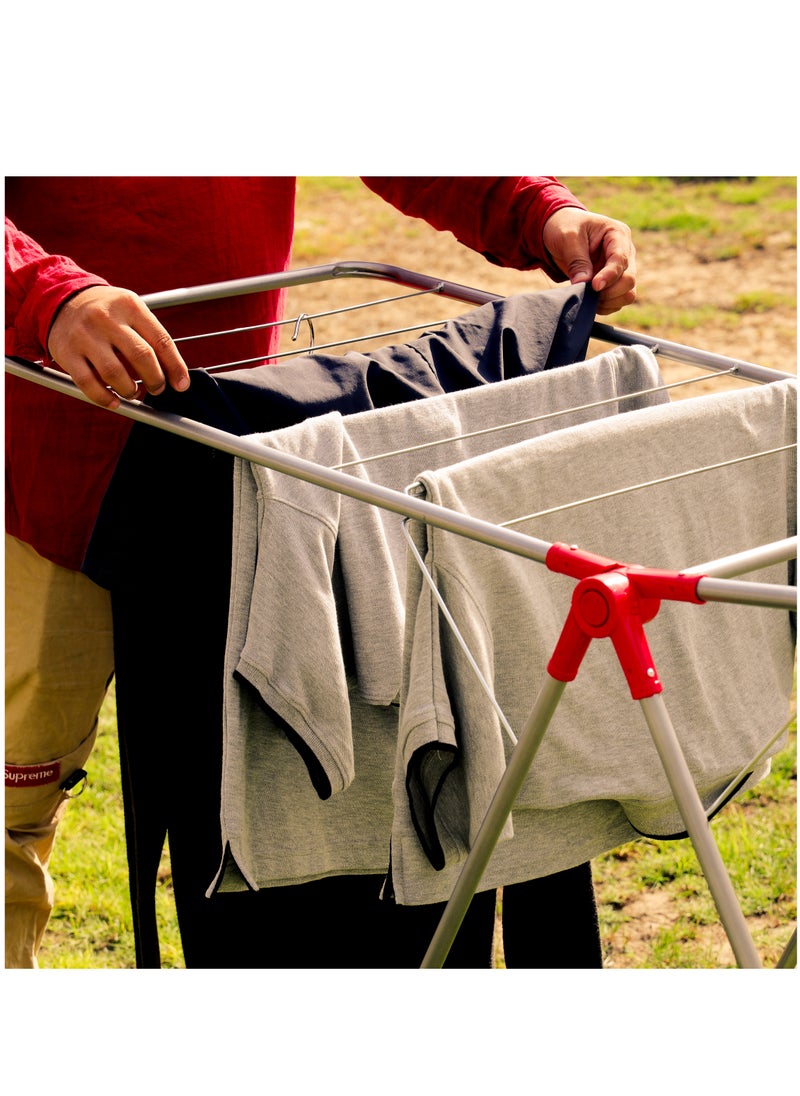 DELCASA DelCasa SELTOS Cloth Dry Stand, DC1978 - Easy Folding Sturdy, Sleek & Heavy Storage, Hang Your Clothes Freely or With Hangers  - Image 4