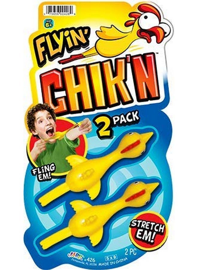 JA-RU Flyin' Chik'n Rubber Chicken Slingshot (6 Pack 12 Units) Flying Sling a Chicken Shot. Slinger Toy for Kids and Adults. Easter Party Favors Stocking Stuffer Pack Fun Toys for Gift Bags 426-6p - Image 2
