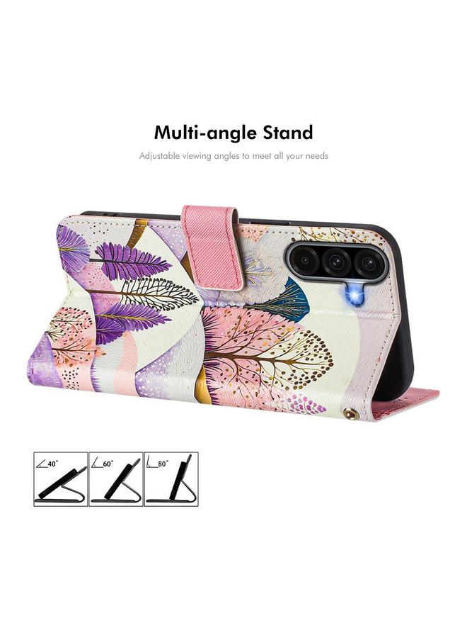 إنكاي جراب لهاتف Samsung Galaxy A56 5G مصنوع من الجلد المطلي مع فتحات للبطاقات وحامل - Image 2