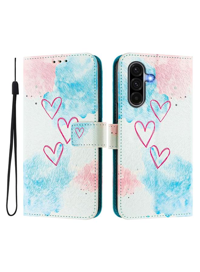 إنكاي جراب لهاتف Samsung Galaxy A56 5G مصنوع من الجلد المطلي مع فتحات للبطاقات وحامل - Image 1