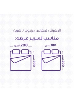 ميلين مفرش فندقي مزدوج حشوة متحركة 7 قطع  - بورتو - بيج  - Image 2