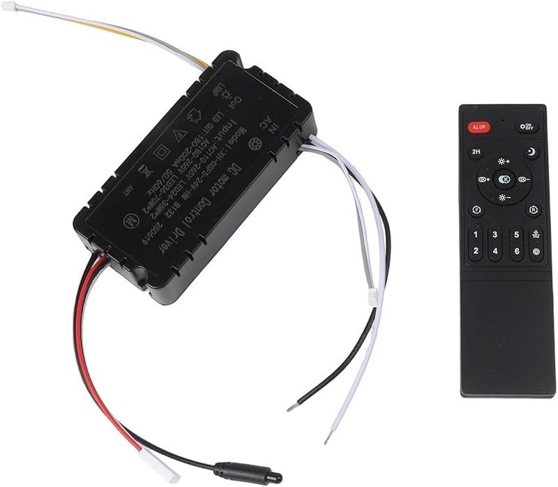 مجموعة تحكم عن بعد لمروحة السقف مع دليل هواء ومستقبل تخفيف 6 سرعات لمصباح AC LED - Image 2